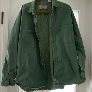 Levi's Green Lightweight Shirt Jacket with Relaxed Fit